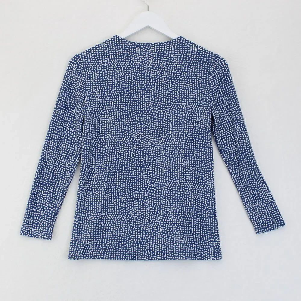 Anne Klein Anne Klein Printed Square Neck Blue Jayanne Wht - Picture 3 of 3